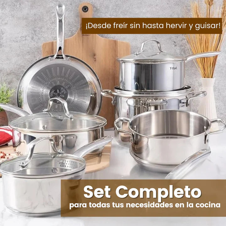 Ollas 12 piezas - SteelChef Ollas Acero INOX